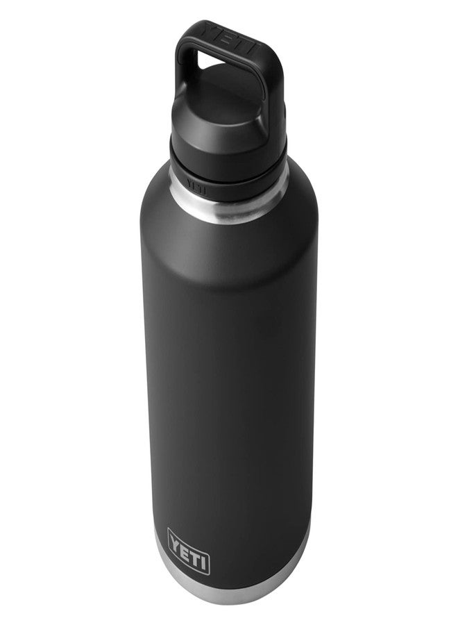 يتي زجاجة YETI Rambler سعة 64 أونصة، معزولة بتفريغ الهواء، مانعة للتسرب، مصنوعة من الفولاذ المقاوم للصدأ مع غطاء للشرب السريع، لون أسود - Image 3